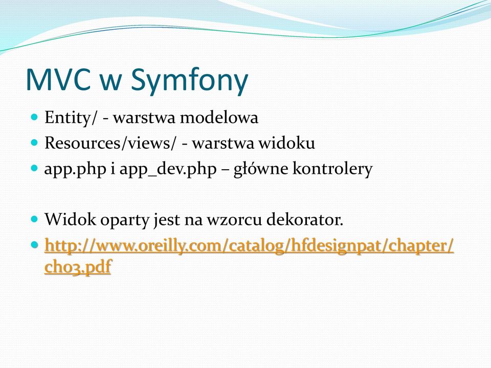 php główne kontrolery Widok oparty jest na wzorcu