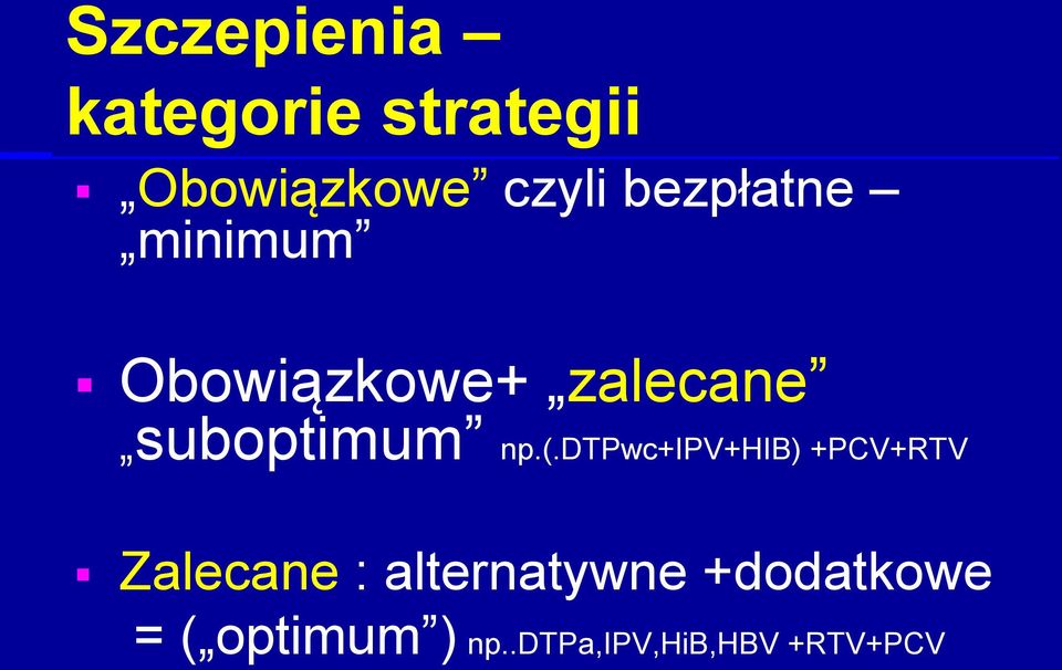 np.(.dtpwc+ipv+hib) +PCV+RTV Zalecane :