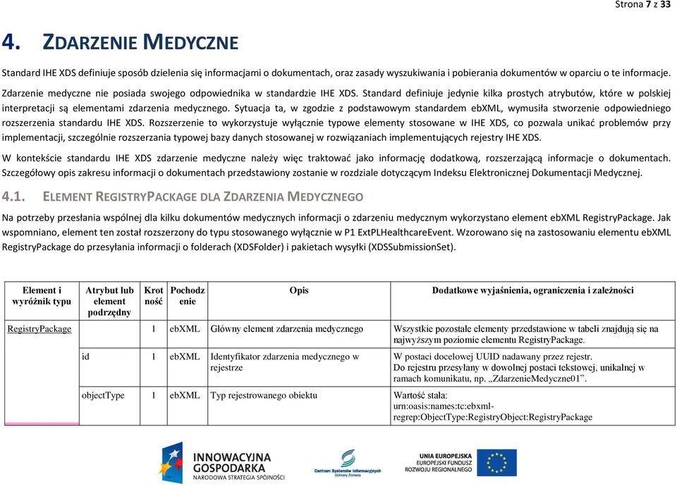 Sytuacja ta, w zgodzie z podstawowym standardem ebxml, wymusiła stworzenie odpowiedniego rozszerzenia standardu IHE XDS.