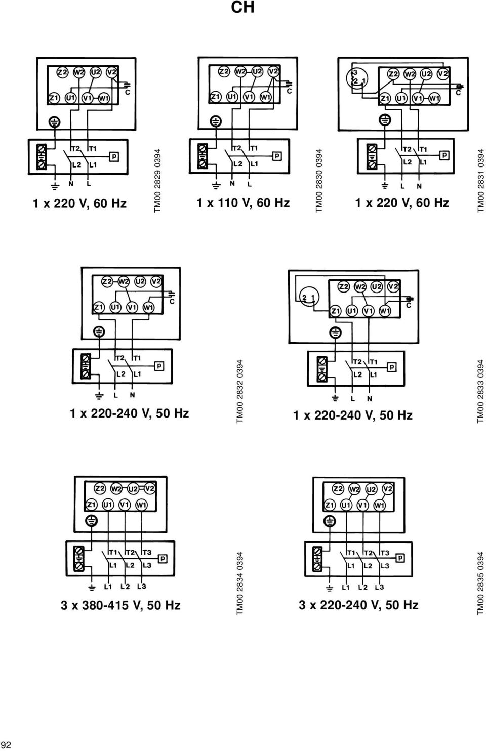 220-240 V, 50 Hz 1 x 220-240 V, 50 Hz TM00 2833 0394 TM00