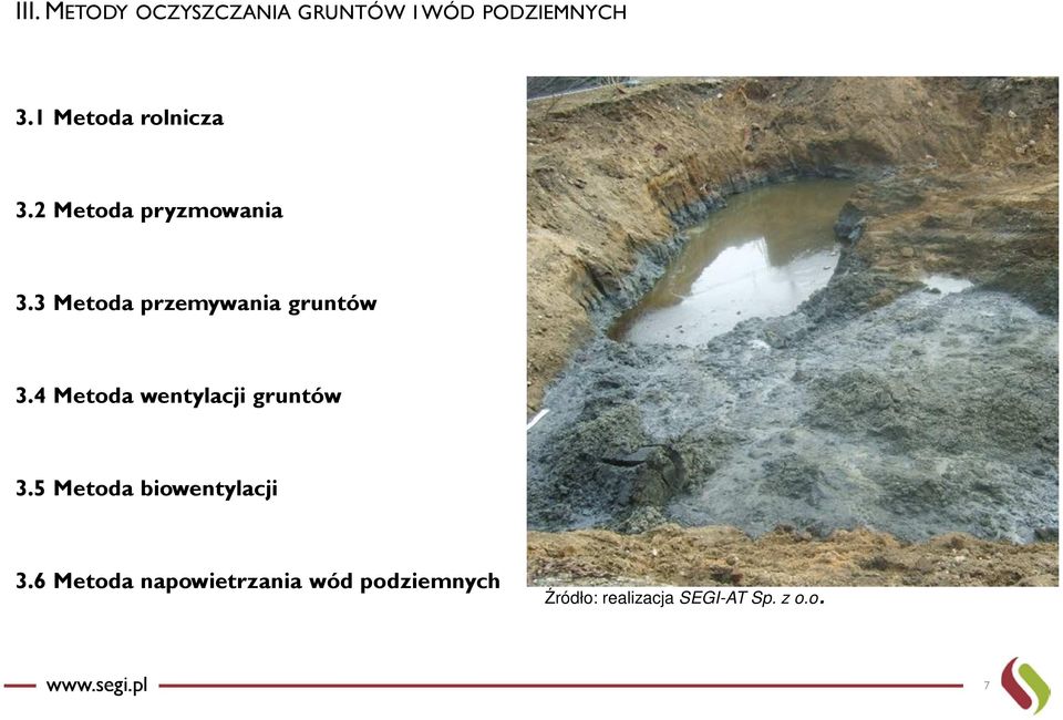 3 Metoda przemywania gruntów 3.4 Metoda wentylacji gruntów 3.