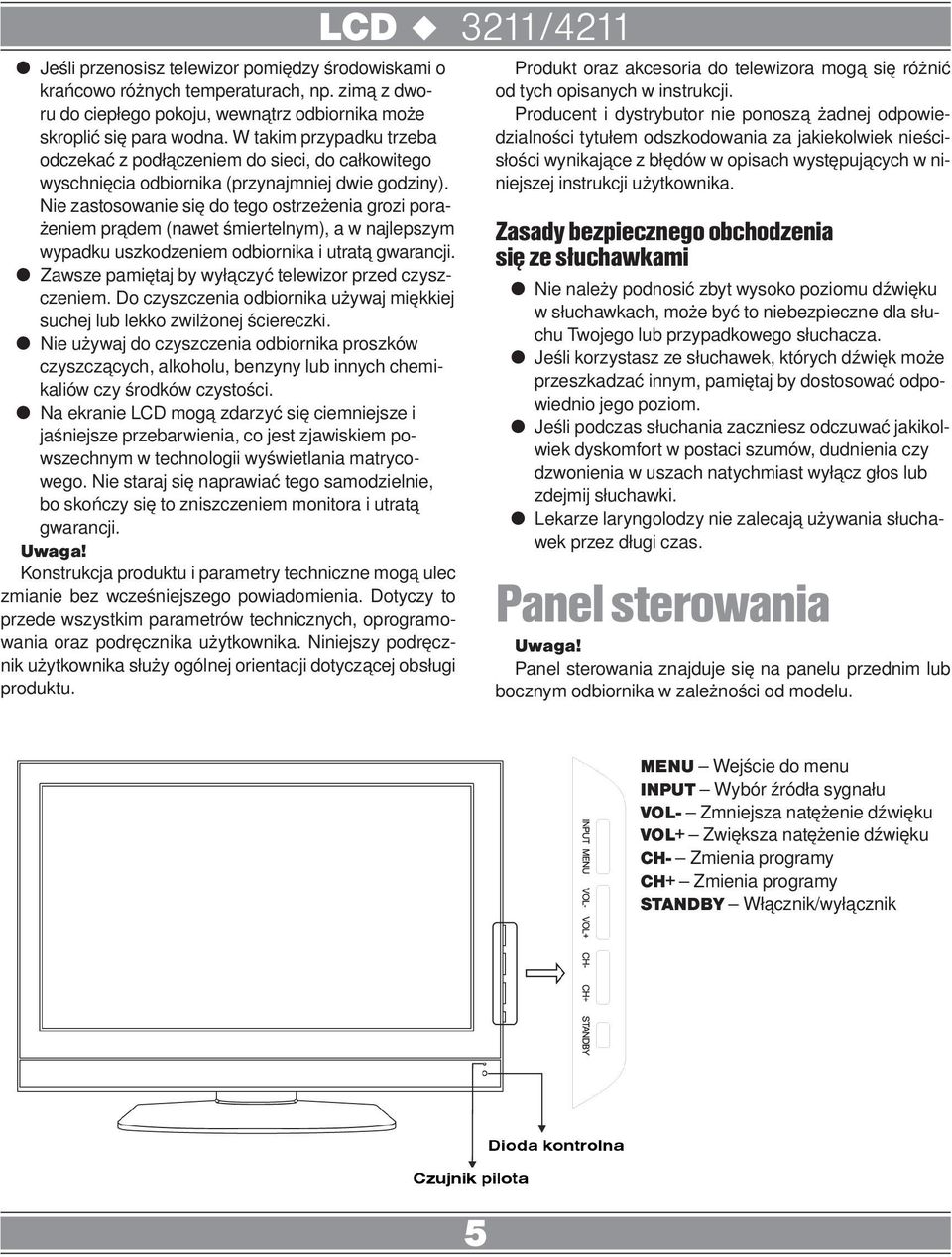 Nie zastosowanie się do tego ostrzeżenia grozi porażeniem prądem (nawet śmiertelnym), a w najlepszym wypadku uszkodzeniem odbiornika i utratą gwarancji.