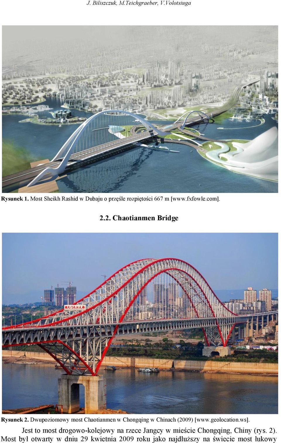 Dwupoziomowy most Chaotianmen w Chongqing w Chinach (2009) [www.geolocation.ws].