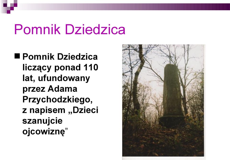 ufundowany przez Adama