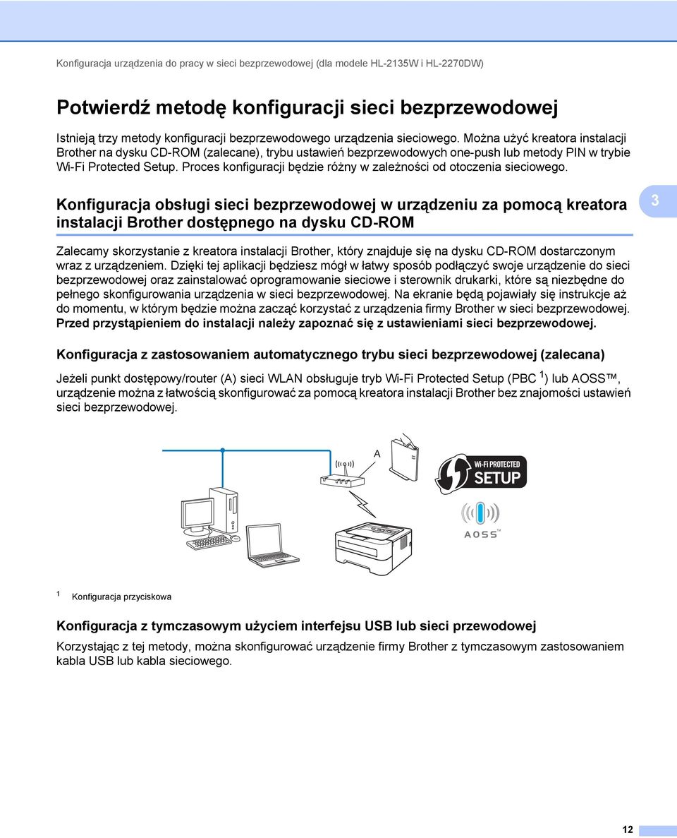 Proces konfiguracji będzie różny w zależności od otoczenia sieciowego.