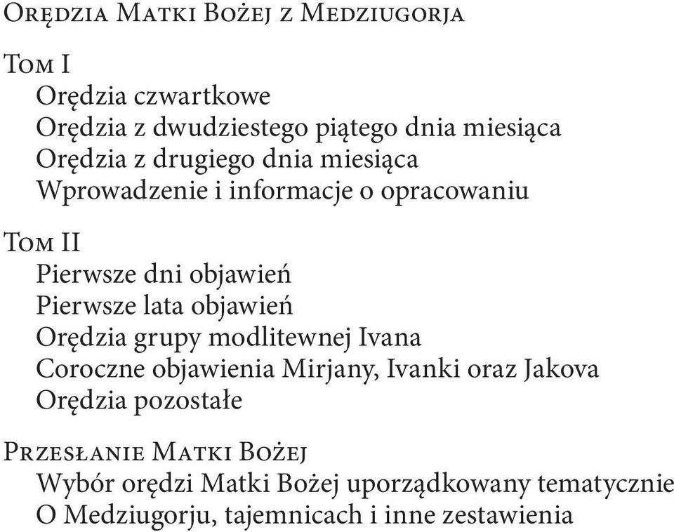 objawień Orędzia grupy modlitewnej Ivana Coroczne objawienia Mirjany, Ivanki oraz Jakova Orędzia pozostałe