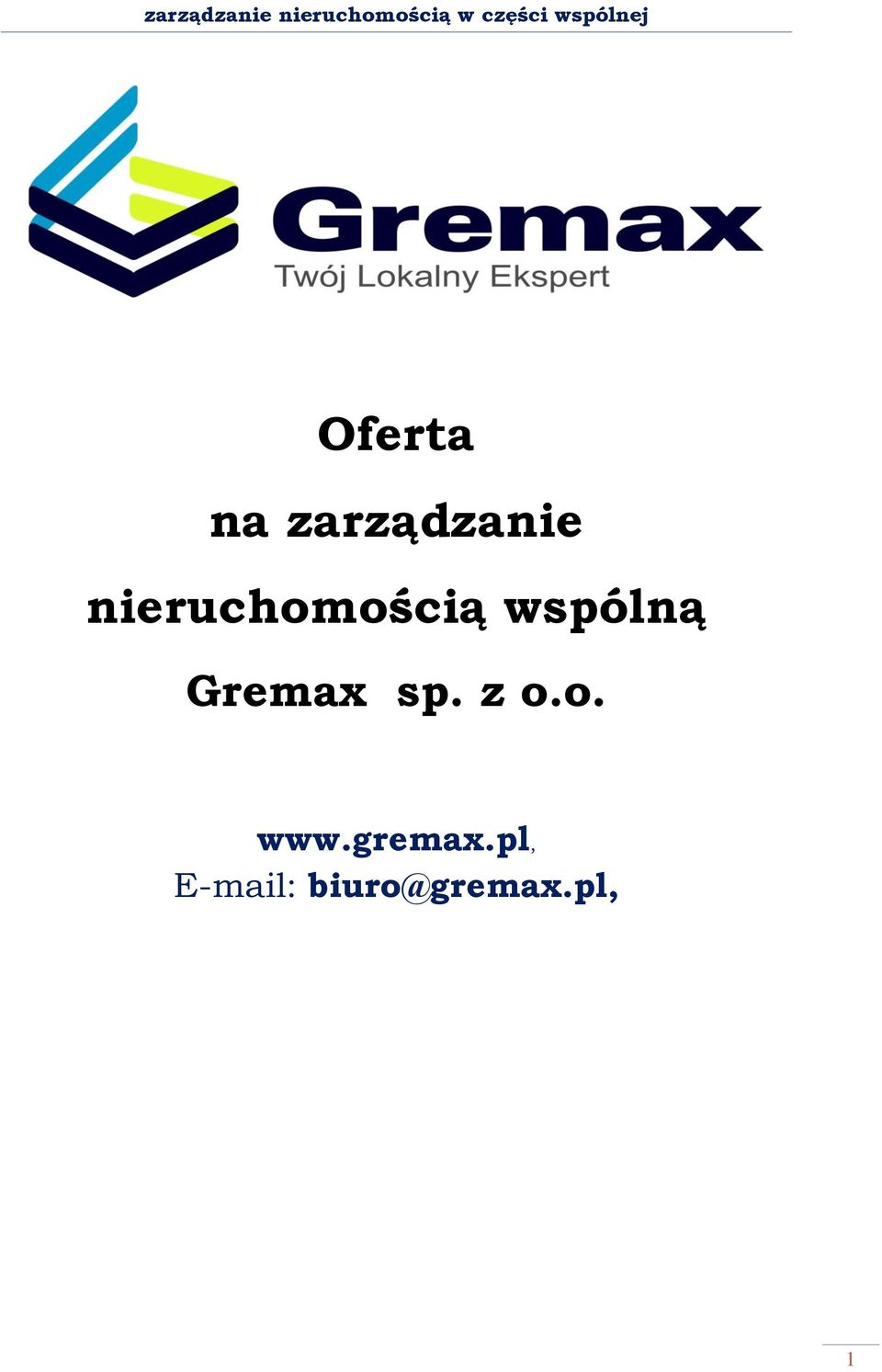 Gremax sp. z o.o. www.
