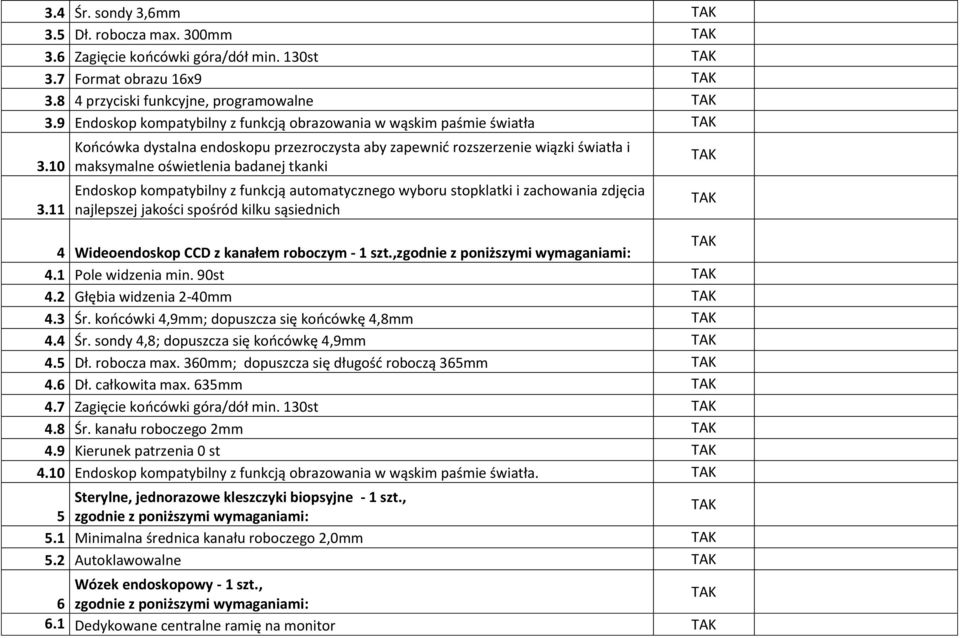 11 Końcówka dystalna endoskopu przezroczysta aby zapewnić rozszerzenie wiązki światła i maksymalne oświetlenia badanej tkanki Endoskop kompatybilny z funkcją automatycznego wyboru stopklatki i