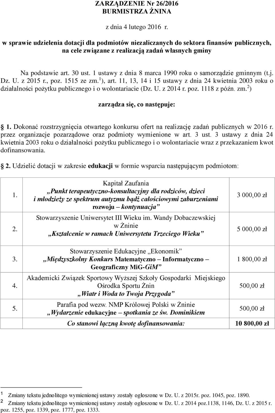 1 ustawy z dnia 8 marca 1990 roku o samorządzie gminnym (t.j. Dz. U. z 2015 r., poz. 1515 ze zm. 1 ), art.