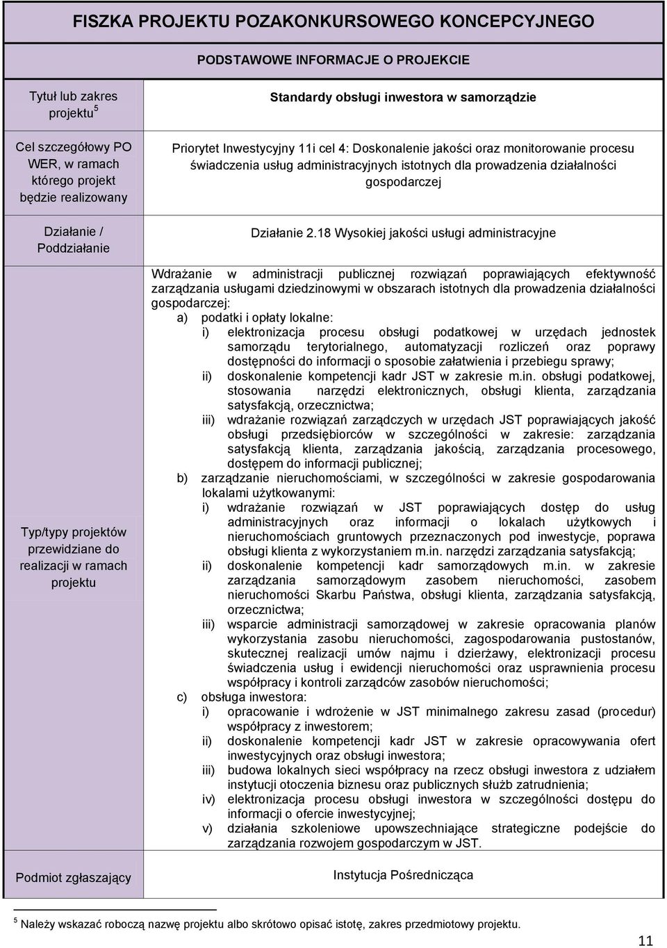 monitorowanie procesu świadczenia usług administracyjnych istotnych dla prowadzenia działalności gospodarczej Działanie 2.