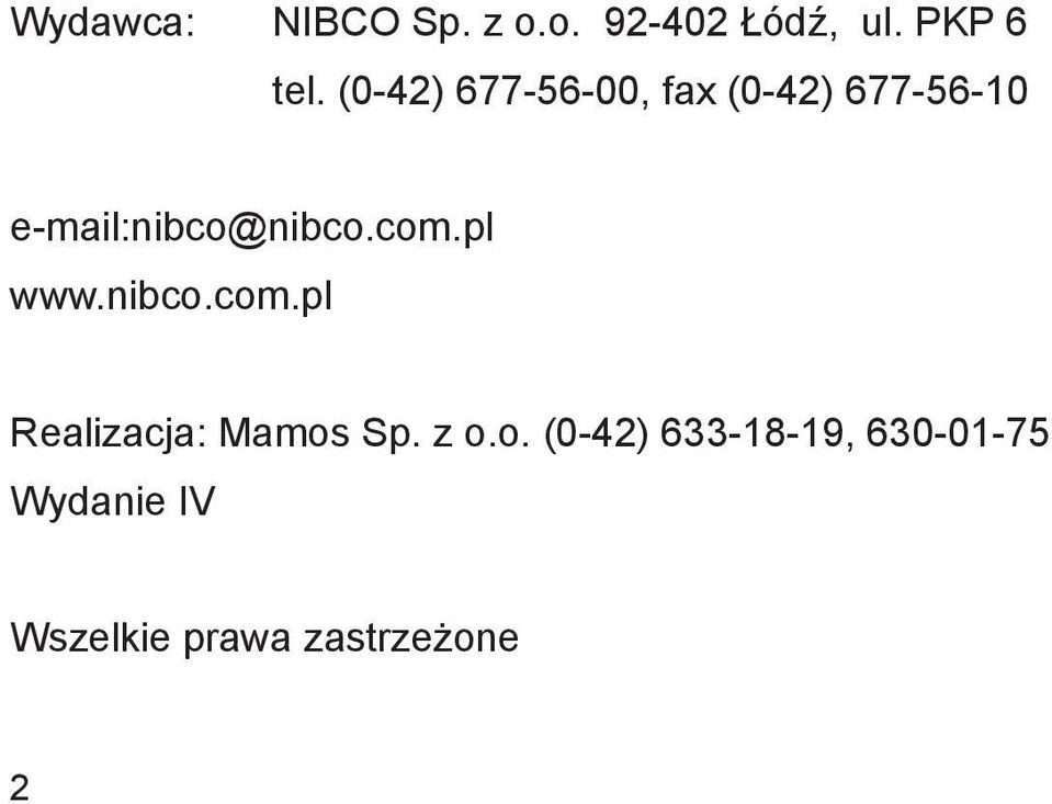 com.pl www.nibco.com.pl Realizacja: Mamos Sp. z o.o.