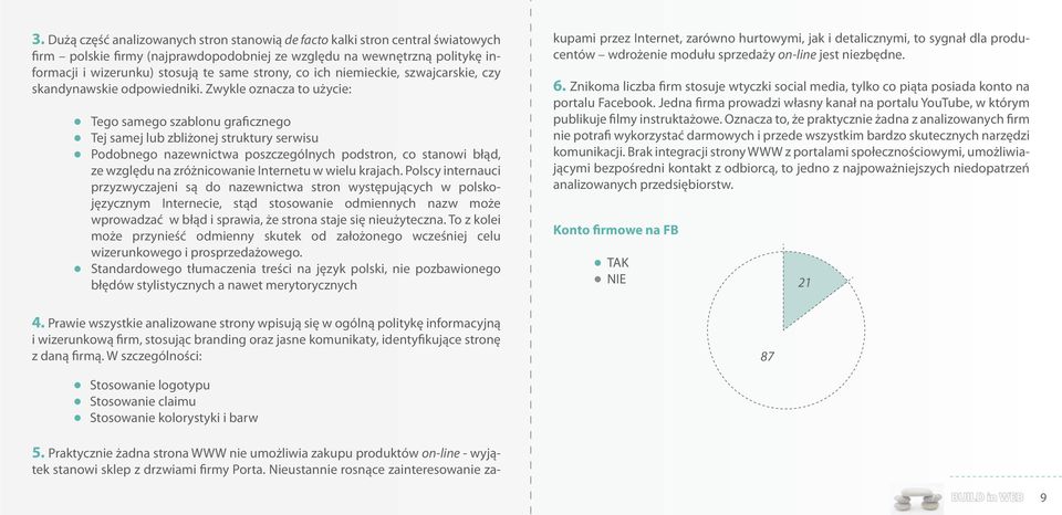 Zwykle oznacza to użycie: Tego samego szablonu graficznego Tej samej lub zbliżonej struktury serwisu Podobnego nazewnictwa poszczególnych podstron, co stanowi błąd, ze względu na zróżnicowanie