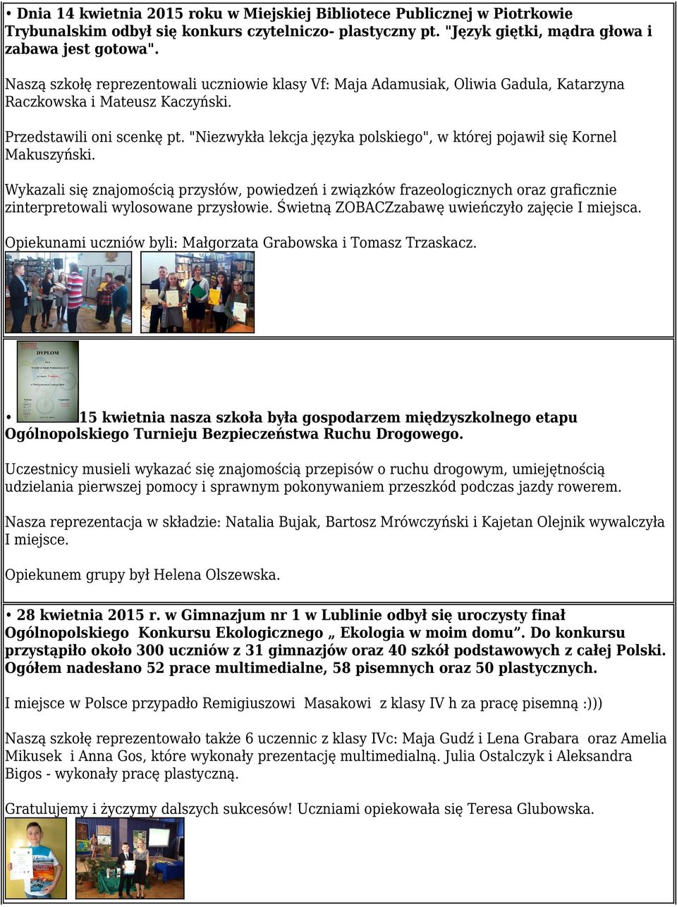 "Niezwykła lekcja języka polskiego", w której pojawił się Kornel Makuszyński.