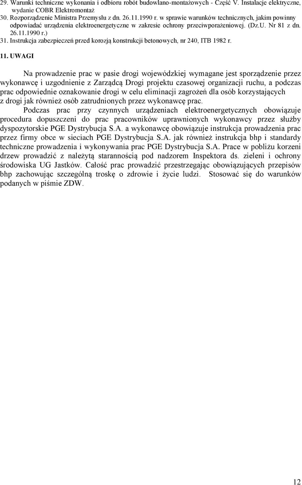 Instrukcja zabezpieczeń przed korozją konstrukcji betonowych, nr 240, ITB 1982 r. 11.