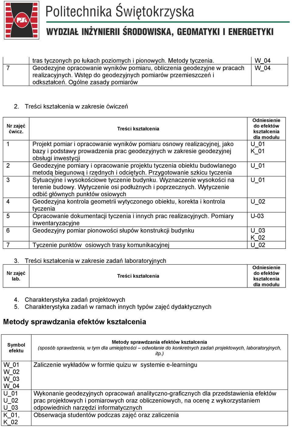 Treści 1 Projekt pomiar i opracowanie wyników pomiaru osnowy realizacyjnej, jako bazy i podstawy prowadzenia prac geodezyjnych w zakresie geodezyjnej obsługi inwestycji 2 Geodezyjne pomiary i