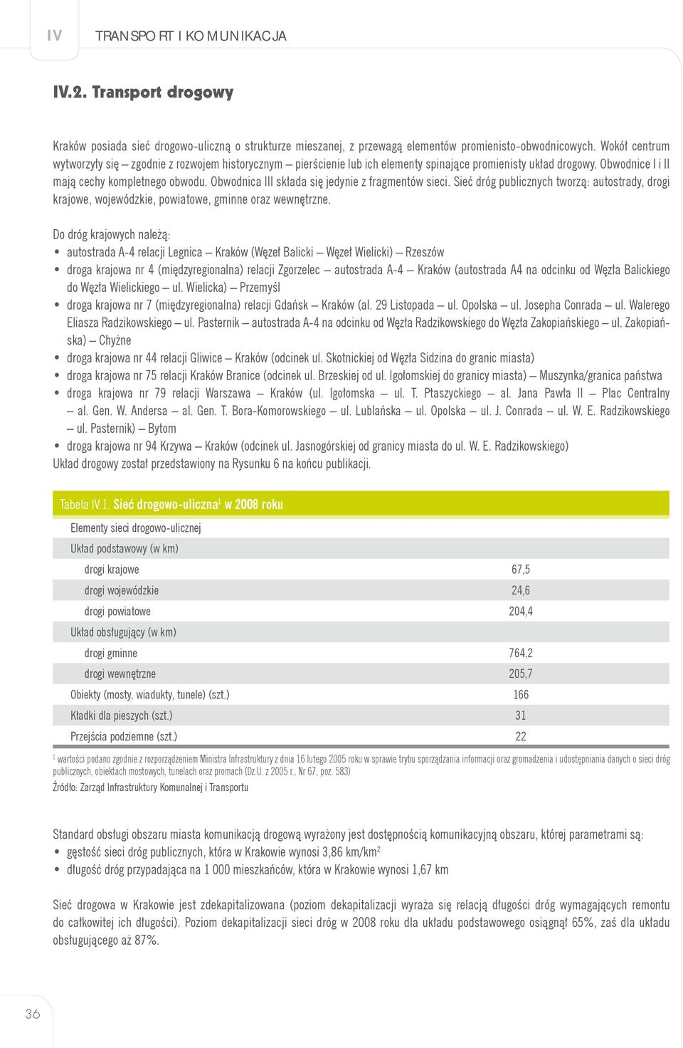 Obwodnica III składa się jedynie z fragmentów sieci. Sieć dróg publicznych tworzą: autostrady, drogi krajowe, wojewódzkie, powiatowe, gminne oraz wewnętrzne.