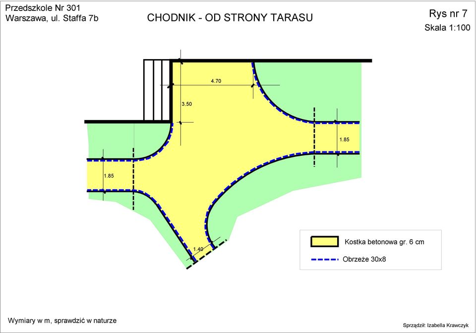 nr 7 Skala 1:100 4.70 3.50 1.85 1.