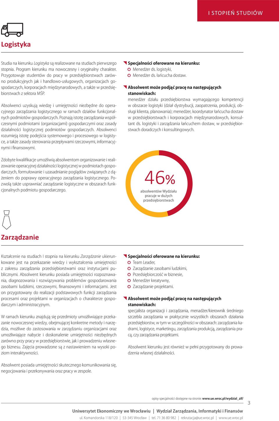 sektora MŚP. Absolwenci uzyskują wiedzę i umiejętności niezbędne do operacyjnego zarządzania logistycznego w ramach dzia łów funkcjonalnych podmiotów gospodarczych.