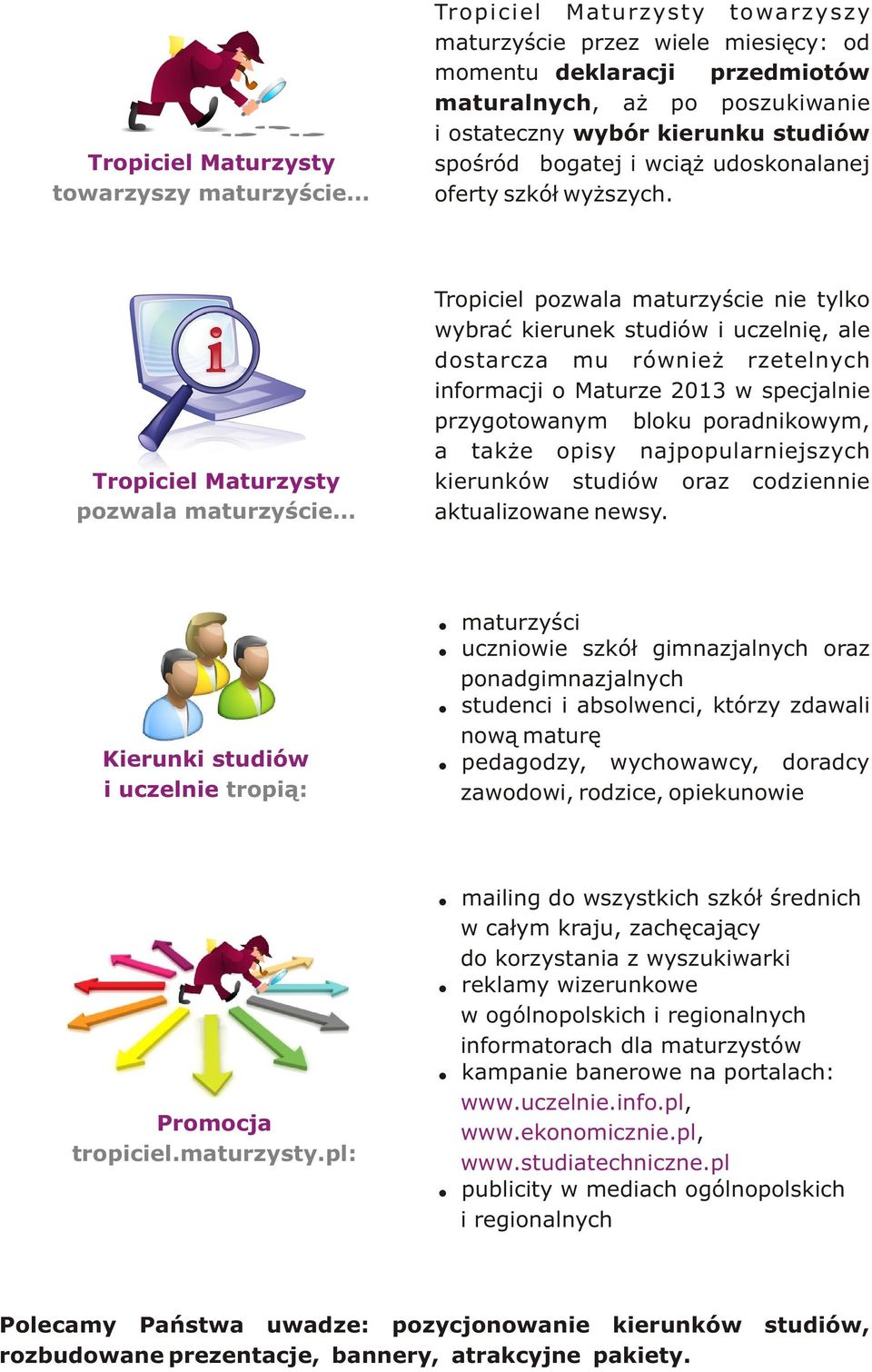 udoskonalanej oferty szkó³ wy szych. Tropiciel Maturzysty pozwala maturzyœcie.