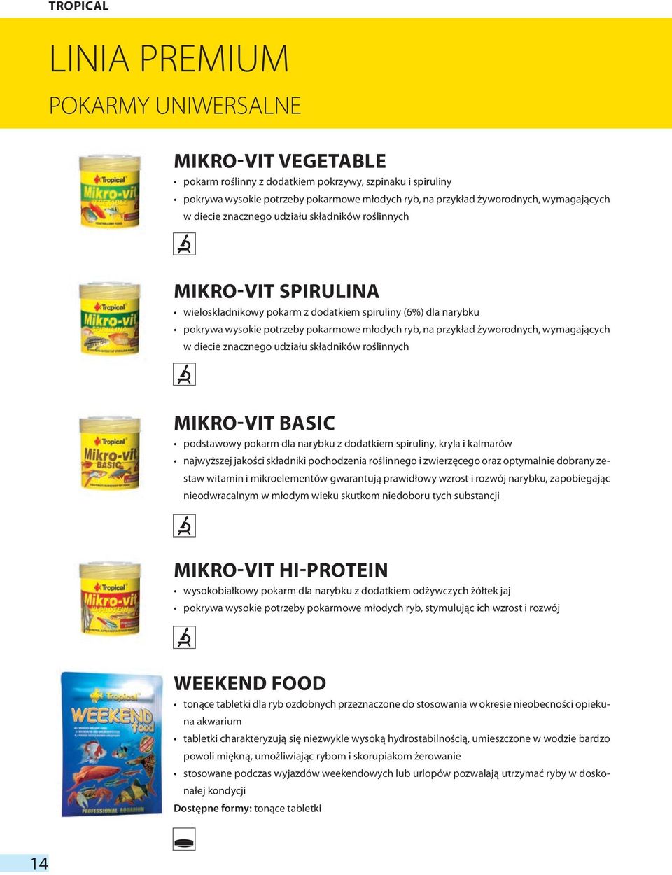 przykład żyworodnych, wymagających w diecie znacznego udziału składników roślinnych MIKRO-VIT BASIC podstawowy pokarm dla narybku z dodatkiem spiruliny, kryla i kalmarów najwyższej jakości składniki