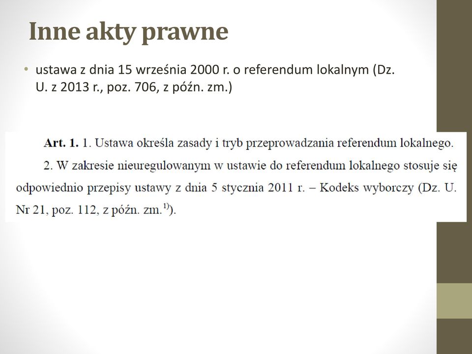 o referendum lokalnym (Dz. U.