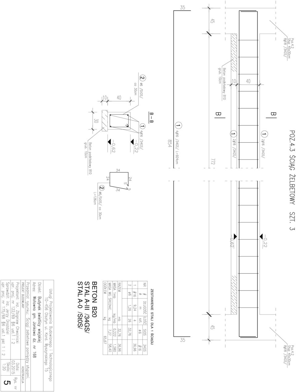 BETON B0 STAL A-III