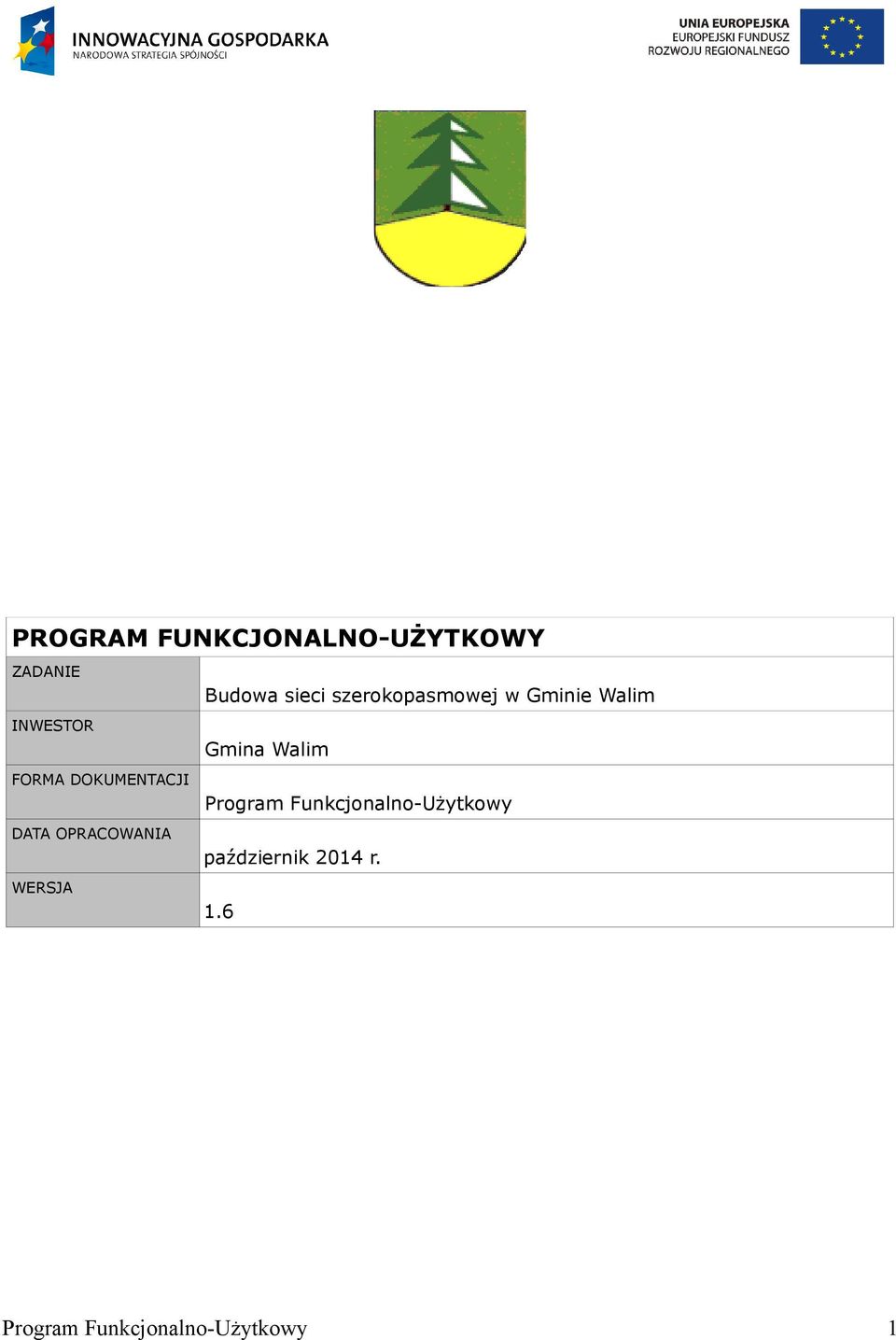 DOKUMENTACJI Program Funkcjonalno-Użytkowy DATA