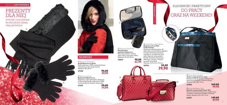 27296 90,00 59,90 Black Furry Gloves Rękawiczki Black Furry Eleganckie, ciepłe rękawiczki z obszyciem ze sztucznego futerka, wykonane w 100% z wełny akrylowej. Rozmiar uniwersalny.