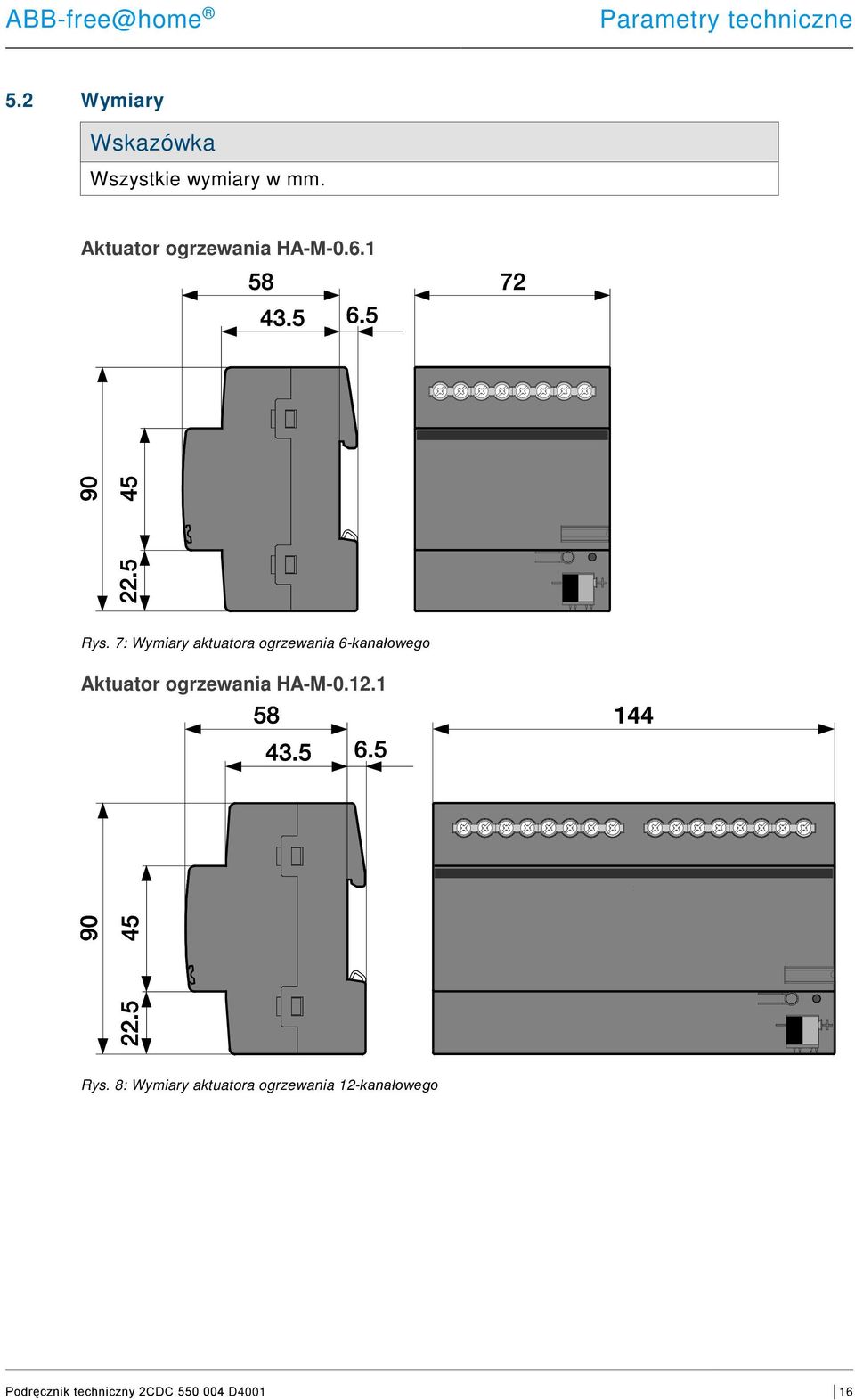 Aktuator ogrzewania HA-M-0.6.1 Rys.