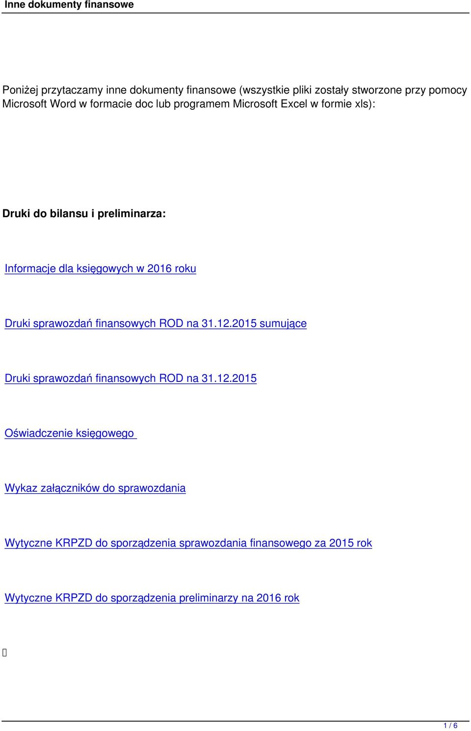 finansowych ROD na 31.12.