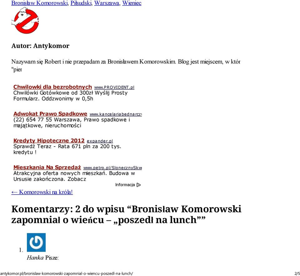 Oddzwonimy w 0,5h Adwokat Prawo Spadkowe www.kancelariabednarczyk.pl (22) 654 77 55 Warszawa, Prawo spadkowe i majątkowe, nieruchomości Kredyty Hipoteczne 2012 expander.