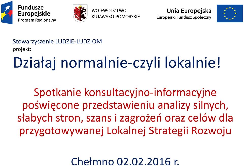 Spotkanie konsultacyjno-informacyjne poświęcone przedstawieniu