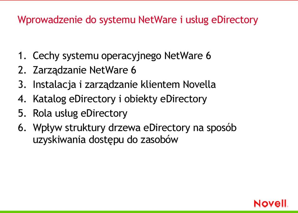 Instalacja i zarządzanie klientem Novella 4.