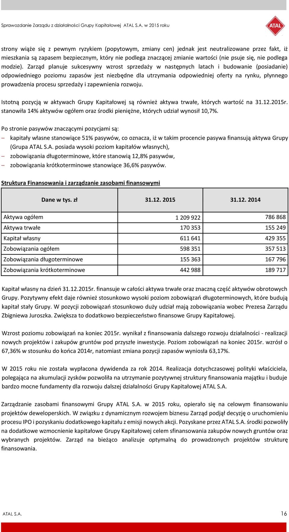 Zarząd planuje sukcesywny wzrost sprzedaży w następnych latach i budowanie (posiadanie) odpowiedniego poziomu zapasów jest niezbędne dla utrzymania odpowiedniej oferty na rynku, płynnego prowadzenia