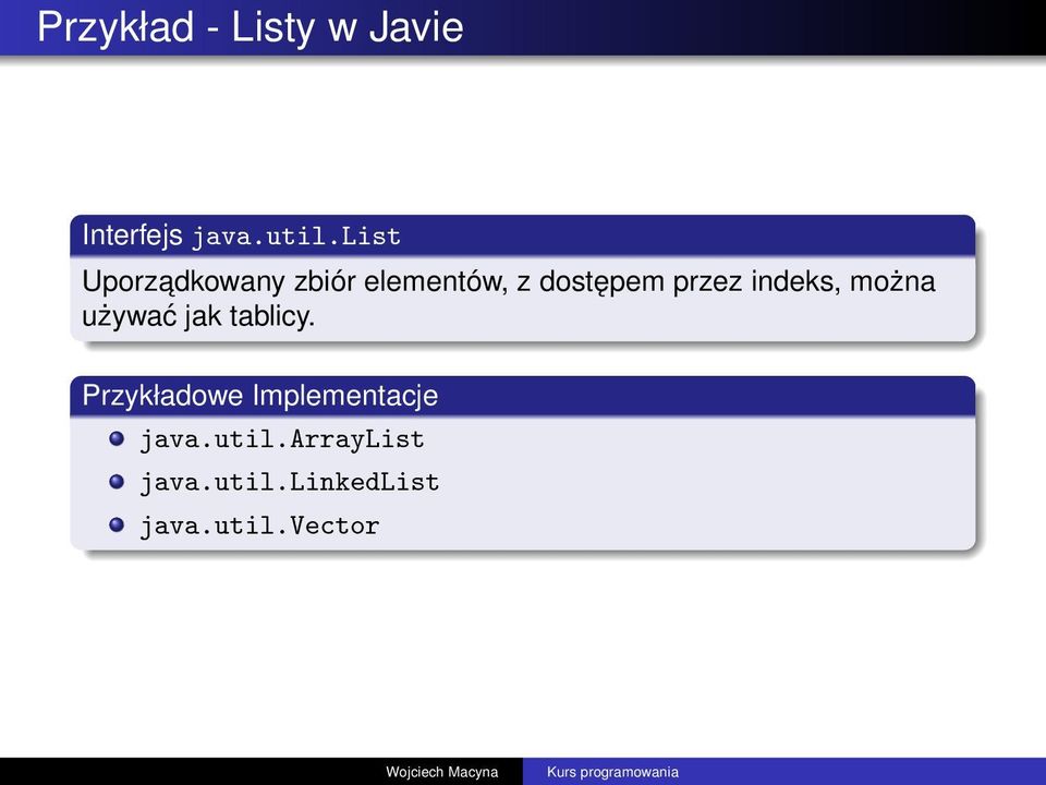 indeks, można używać jak tablicy.
