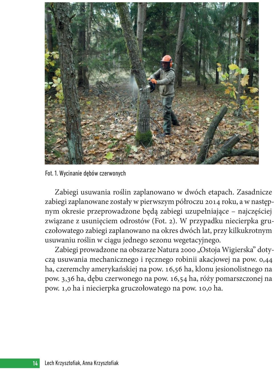 W przypadku niecierpka gruczołowatego zabiegi zaplanowano na okres dwóch lat, przy kilkukrotnym usuwaniu roślin w ciągu jednego sezonu wegetacyjnego.