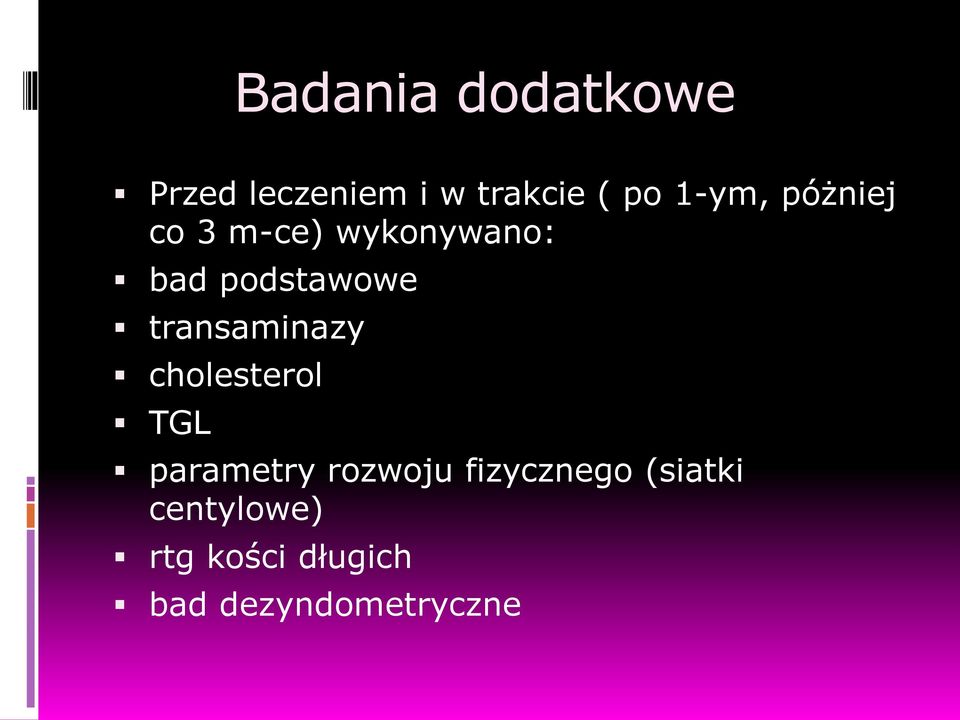 transaminazy cholesterol TGL parametry rozwoju