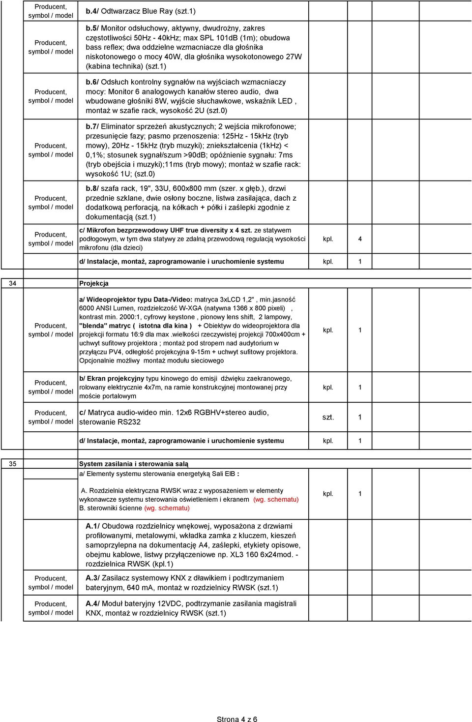 wysokotonowego 27W (kabina technika) (szt.1) b.