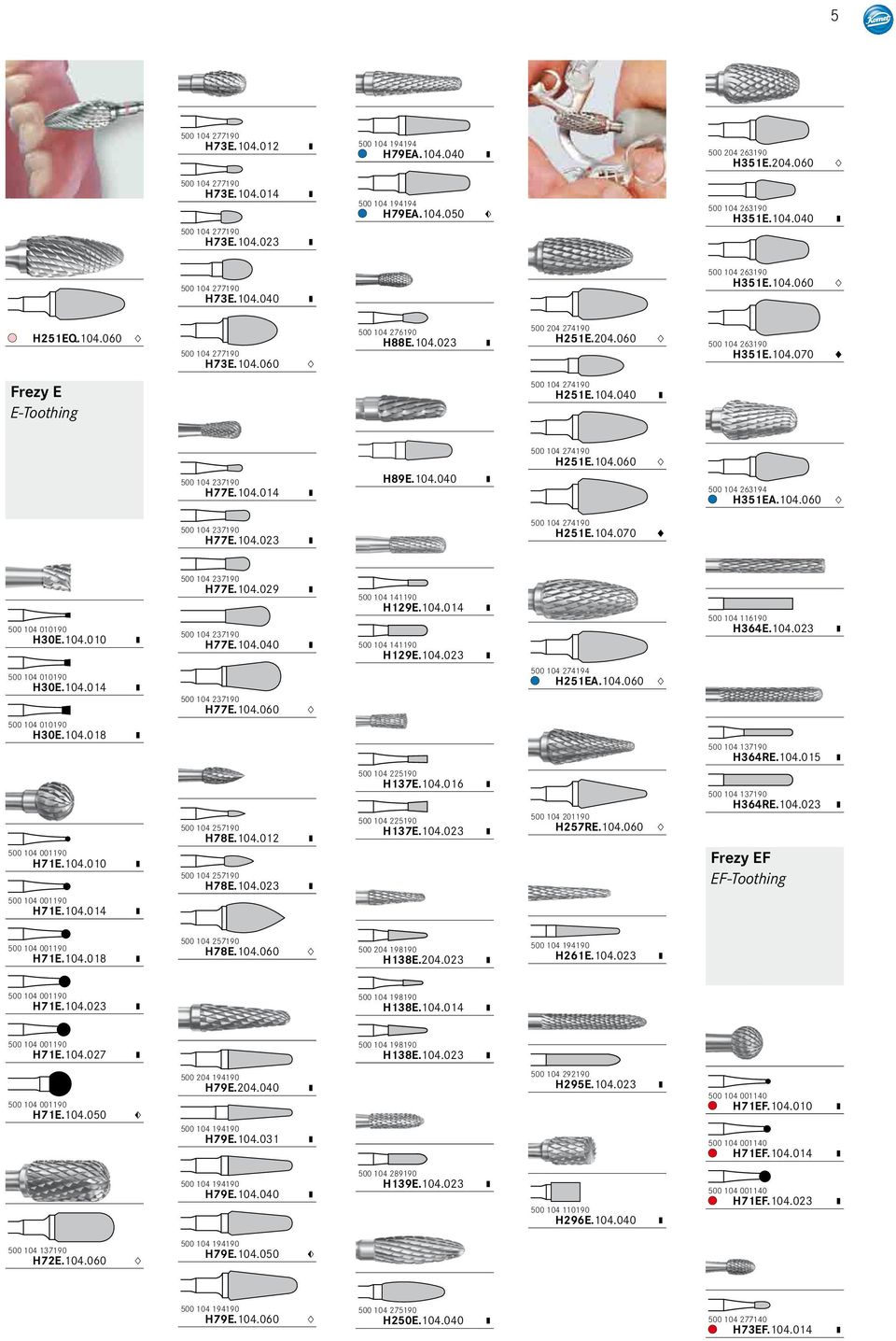 104. 070 m Frezy E E-Toothing 500 104 274190 H251E.104. 040 u 500 104 237190 H77E.104. 014 u H89E.104. 040 u 500 104 274190 H251E.104. 060 p 500 104 263194 H351EA.104. 060 p 500 104 237190 H77E.104. 023 u 500 104 274190 H251E.