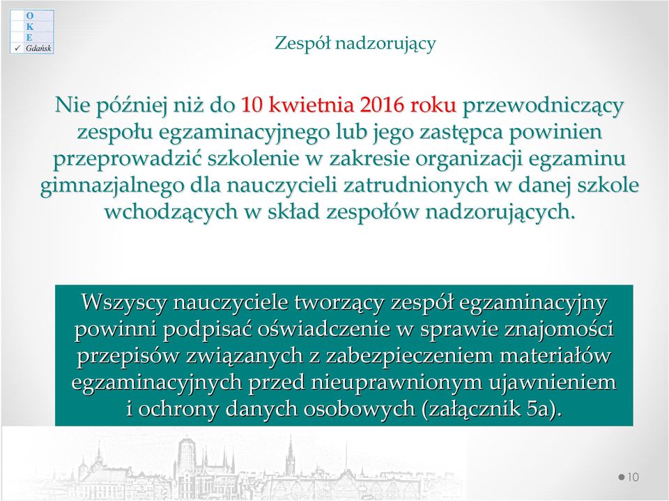 skład zespołów w nadzorujących.