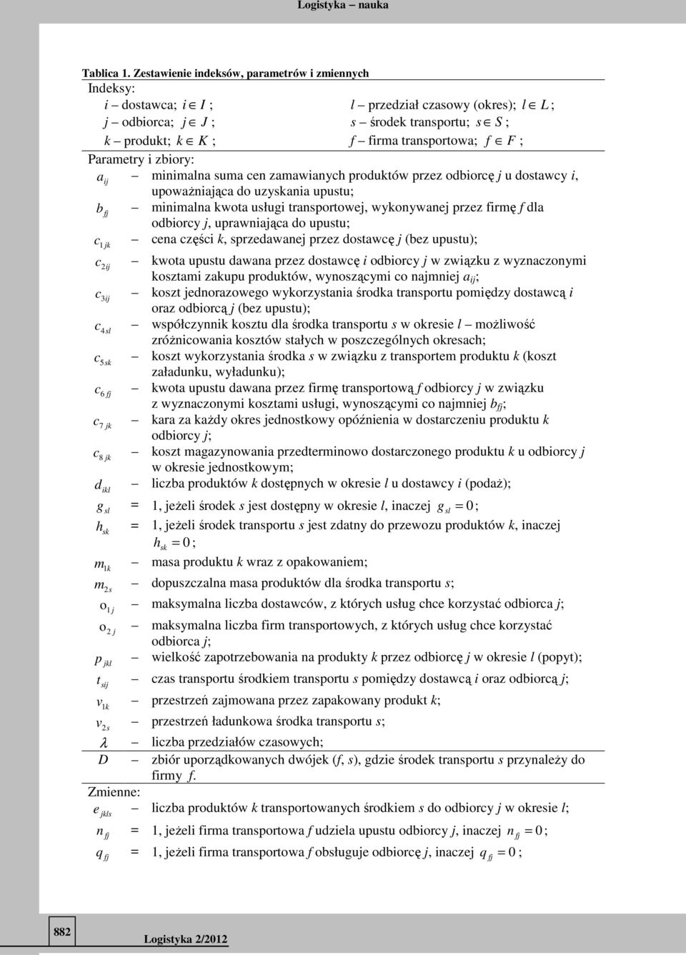 amawianych produktów pr odbiorcę u dostawcy i, upoważniaąca do uyskania upustu b minimalna kwota usługi transportow, wykonywan pr firmę f dla odbiorcy, uprawniaąca do upustu c 1 cna cęści k, sprdawan