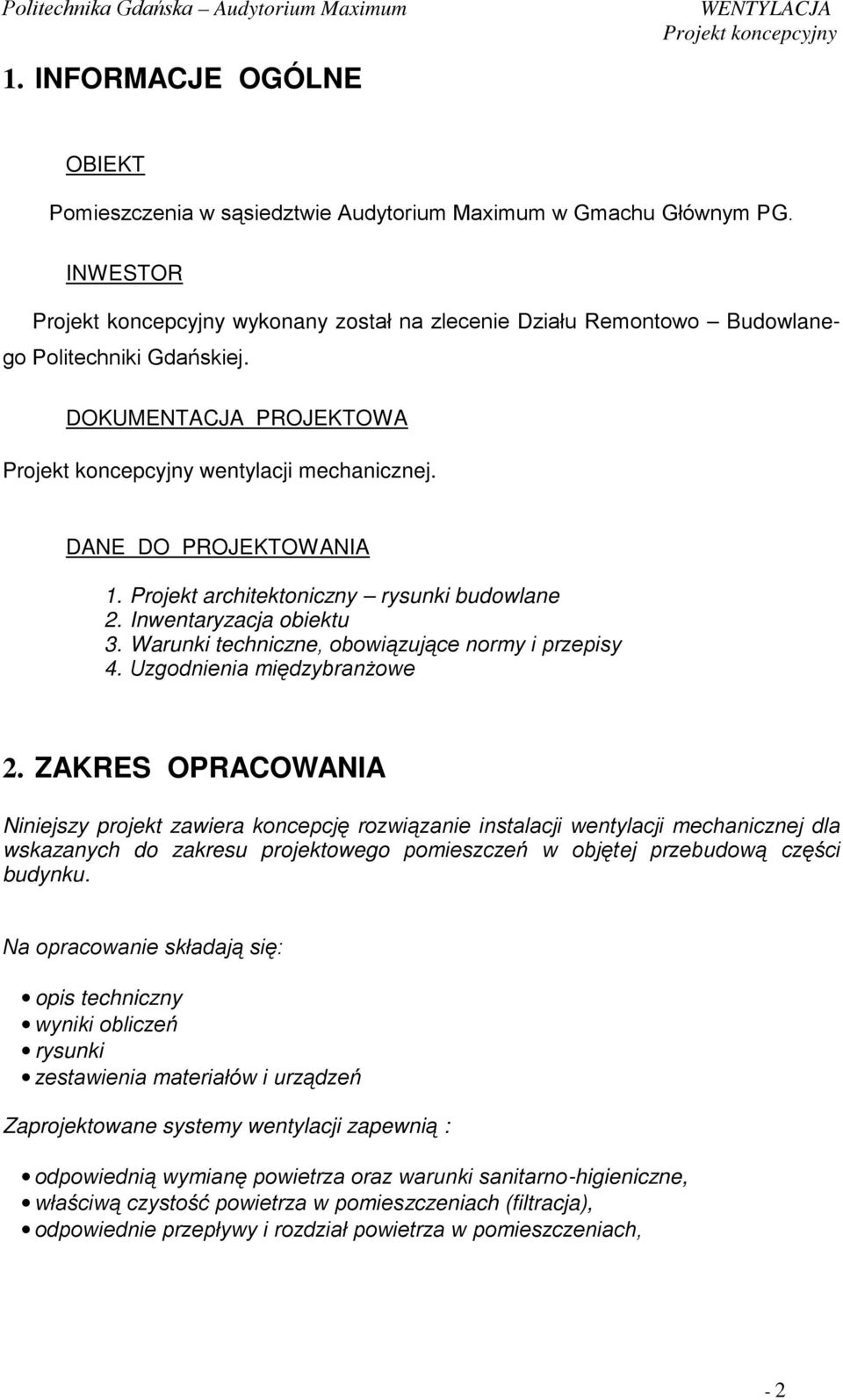 Uzgodnienia międzybranŝowe 2.