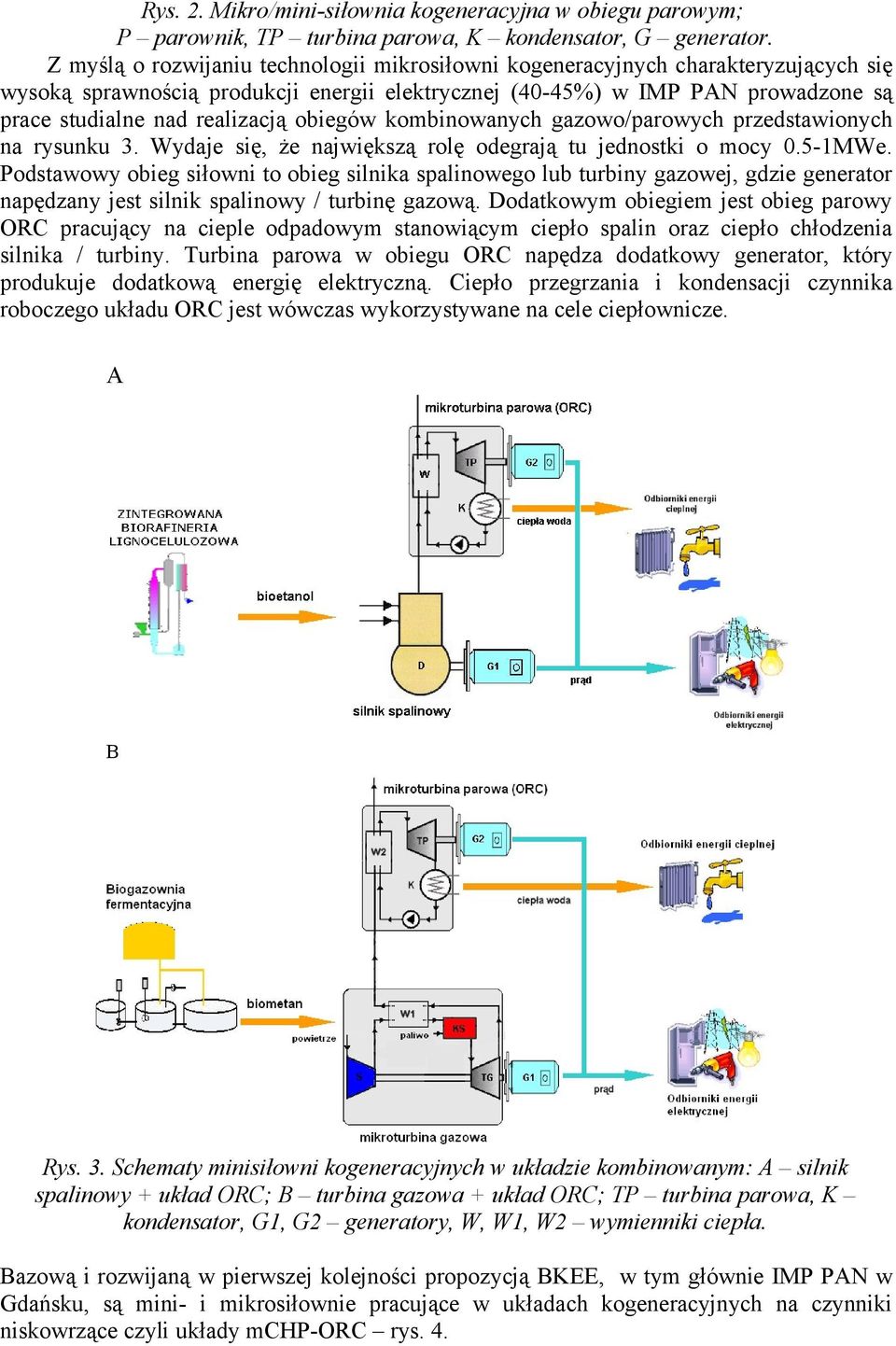 obiegów kombinowanych gazowo/parowych przedstawionych na rysunku 3. Wydaje się, że największą rolę odegrają tu jednostki o mocy 0.5-1MWe.