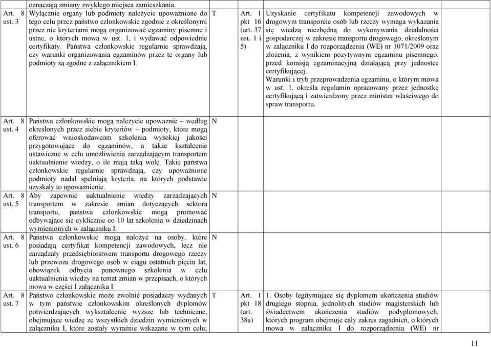 wydawać odpowiednie certyfikaty. Państwa członkowskie regularnie sprawdzają, czy warunki organizowania egzaminów przez te organy lub podmioty są zgodne z załącznikiem I.