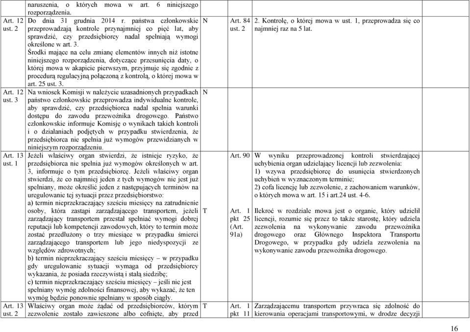 Środki mające na celu zmianę elementów innych niż istotne niniejszego rozporządzenia, dotyczące przesunięcia daty, o której mowa w akapicie pierwszym, przyjmuje się zgodnie z procedurą regulacyjną