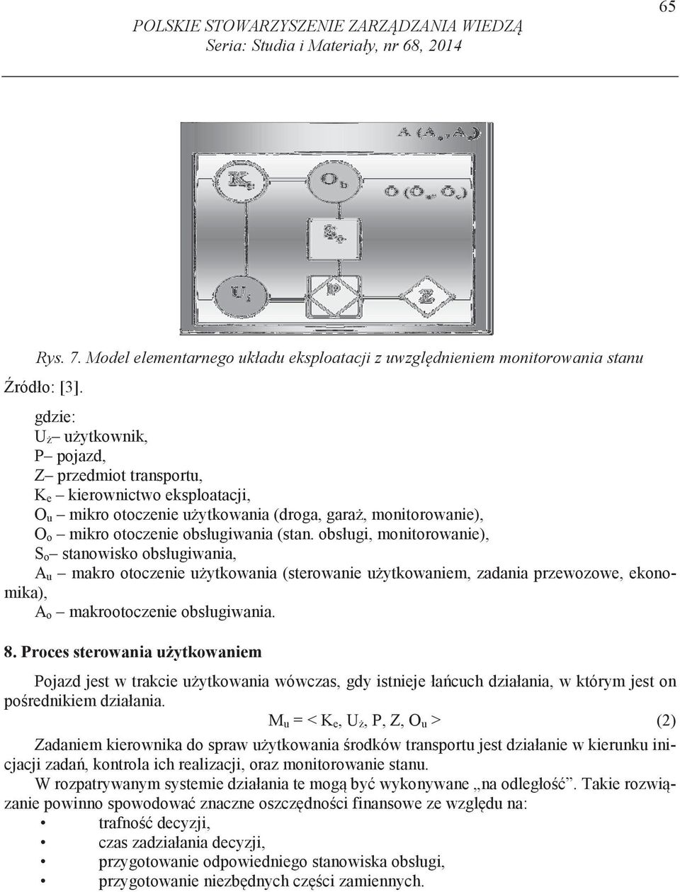 obsługi, monitorowanie), S o stanowisko obsługiwania, A u makro otoczenie u ytkowania (sterowanie u ytkowaniem, zadania przewozowe, ekonomika), A o makrootoczenie obsługiwania. 8.