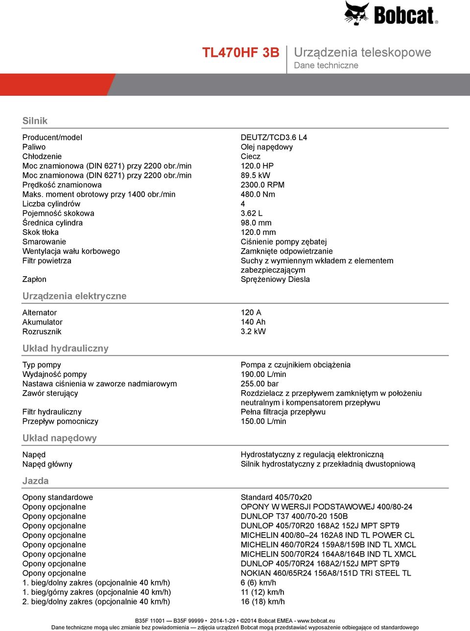 0 mm Smarowanie Ciśnienie pompy zębatej Wentylacja wału korbowego Zamknięte odpowietrzanie Filtr powietrza Suchy z wymiennym wkładem z elementem zabezpieczającym Zapłon Sprężeniowy Diesla Urządzenia