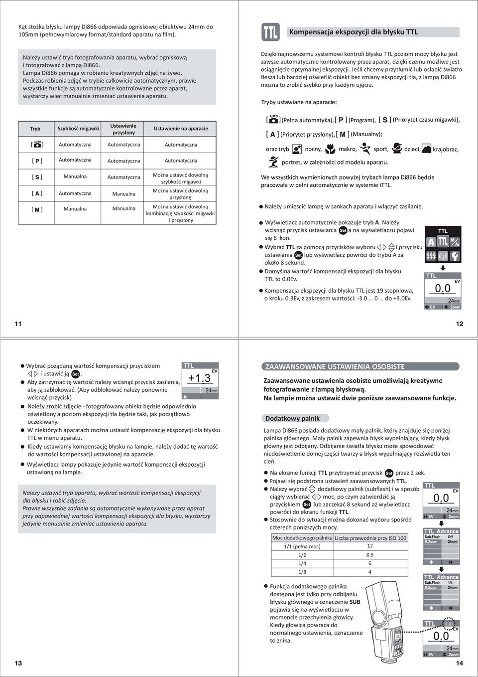 Podczas robienia zdjęć w trybie całkowicie automatycznym, prawie wszystkie funkcje są automatycznie kontrolowane przez aparat, wystarczy więc manualnie zmieniać ustawienia aparatu.