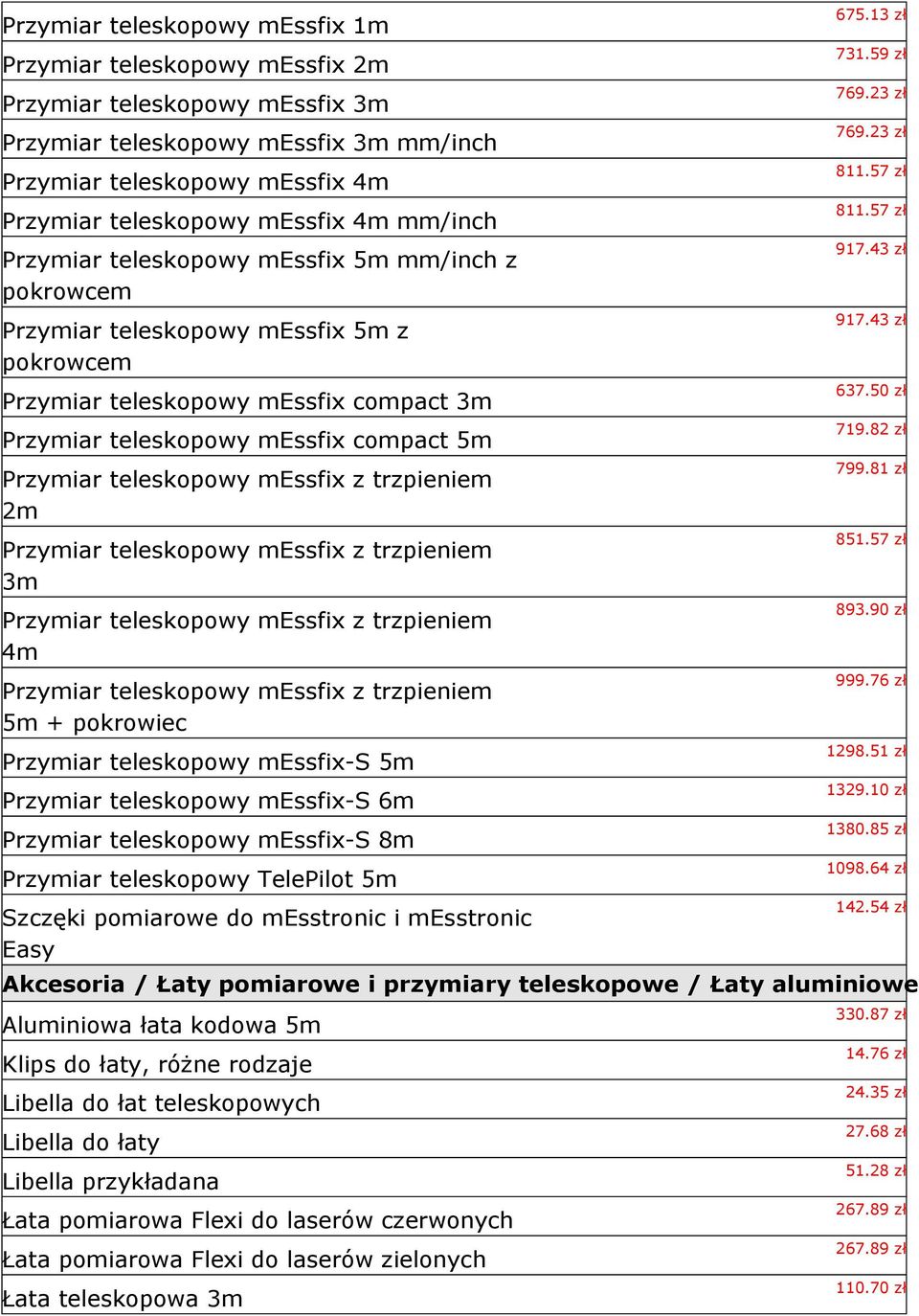 teleskopowy messfix z trzpieniem 2m Przymiar teleskopowy messfix z trzpieniem 3m Przymiar teleskopowy messfix z trzpieniem 4m Przymiar teleskopowy messfix z trzpieniem 5m + pokrowiec Przymiar