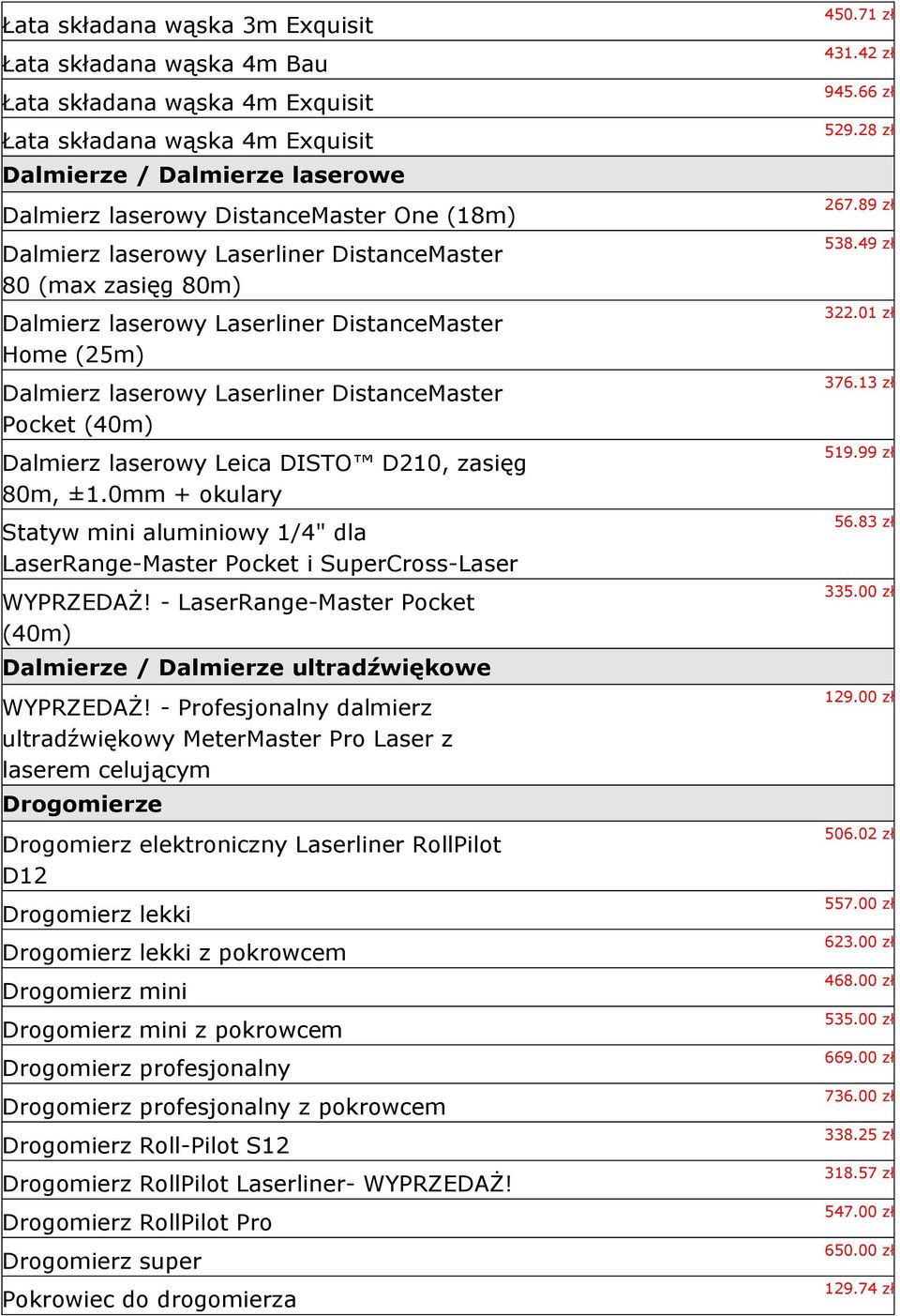 DISTO D210, zasięg 80m, ±1.0mm + okulary Statyw mini aluminiowy 1/4" dla LaserRange-Master Pocket i SuperCross-Laser WYPRZEDAŻ!